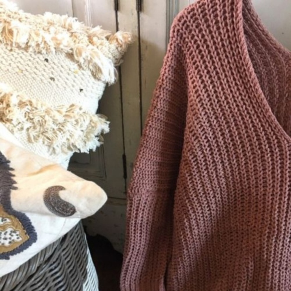 SOLD OUT!! Off Shoulder Pullover Cozy Sweater - Picture 4 of 6